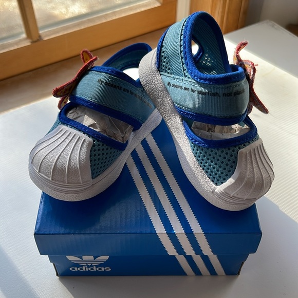 adidas Superstar 360 SNDL FX4934 Size 4K Starfish Blue Sandals - Picture 2 of 4